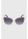 Guess ochelari de soare femei, culoarea argintiu