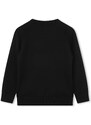BOSS pulover de bumbac pentru copii culoarea negru, light