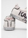 Karl Lagerfeld sneakers din piele SKOOL culoarea alb, KL60111