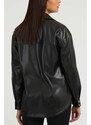 GUESS Cămaşă Ls Carola Faux Leather Shirt W3YH57WF8Q0 jblk jet black a996