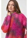 Pinko pulover din amestec de lana femei, călduros, cu turtleneck