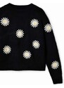 Desigual pulover pentru copii din amestec de lana culoarea negru