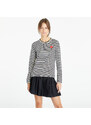 Tricou pentru femei Comme des Garçons PLAY Heart Logo Long Sleeve Tee Black/ White