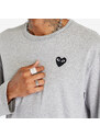 Comme des Garçons PLAY Heart Logo Long Sleeve Tee UNISEX Gray