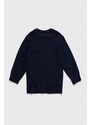 Lacoste pulover pentru copii din amestec de lana culoarea albastru marin, light