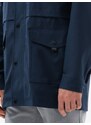 Ombre Jachetă parka pentru bărbați cu buzunare cargo - albastru marin V1 OM-JANP-22FW-004