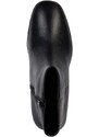 Geox cizme de piele D TEULADA C femei, culoarea negru, cu toc drept, D36VLC 000LM C9999