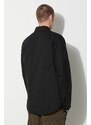 Han Kjøbenhavn cămașă din bumbac bărbați, culoarea negru, cu guler clasic, regular