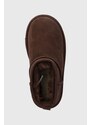 UGG cizme de zapada din piele intoarsa KIDS CLASSIC ULTRA MINI culoarea maro