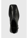 Vagabond Shoemakers cizme de piele BLANCA femei, culoarea negru, cu toc plat, 5617.301.20