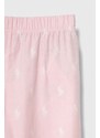 Polo Ralph Lauren pijamale de bumbac pentru copii culoarea roz, modelator