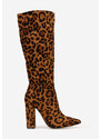 Zapatos Cizme cu toc gros Alyndra leopard