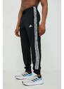 adidas pantaloni de antrenament bărbați, culoarea negru, cu imprimeu IC0041