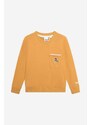 Timberland bluza copii Sweatshirt culoarea portocaliu, neted