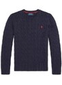 Polo Ralph Lauren pulover de bumbac pentru copii culoarea albastru marin