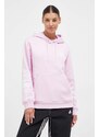 adidas Originals bluza femei, culoarea roz, cu glugă, neted
