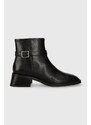 Vagabond Shoemakers cizme de piele BLANCA femei, culoarea negru, cu toc plat, 5617.301.20