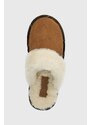 Barbour papuci din piele intoarsa Ellery culoarea maro, LSL0030BE51