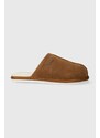 Barbour papuci din piele intoarsa Leck culoarea maro, MSL0024BE51