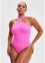 TalieDeViespe Body Modelator Roz cu Bretele Incrucisate Pentru un Abdomen Plat, Compresie Medie Pentru Aplatizarea Burticii, Pink (MARIME: XS/S)