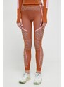 adidas by Stella McCartney leggins de antrenament x TERREX True Nature culoarea portocaliu, modelator