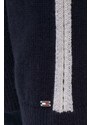 Tommy Hilfiger pulover de lana femei, culoarea albastru marin, cu turtleneck