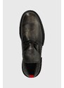 424 pantofi de piele bărbați, culoarea negru, 35424Q05T 236573