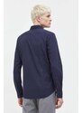 HUGO cămașă bărbați, culoarea bleumarin, cu guler clasic, slim 50500216