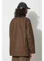 Barbour geacă Bedale Wax Jacket bărbați, culoarea maro, de tranziție MWX0018