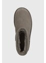 UGG cizme de zăpadă din piele întoarsă Classic Mini Platform culoarea gri, 1134991