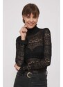 Polo Ralph Lauren pulover femei, culoarea negru, light, cu turtleneck