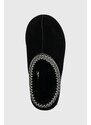 UGG papuci din piele întoarsă W TASMAN culoarea negru, 5955 BLK