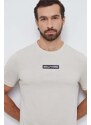 Tommy Hilfiger tricou bărbați, culoarea bej, cu imprimeu MW0MW33723