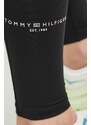 Tommy Hilfiger colanți femei, culoarea negru, uni WW0WW41089
