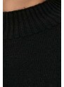 Marella pulover din amestec de lana femei, culoarea negru, light, cu turtleneck