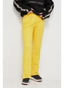 Descente pantaloni de schi Nina culoarea galben