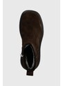Vagabond Shoemakers cizme din piele intoarsa JANICK femei, culoarea maro, cu toc plat, izolat, 5695.040.31