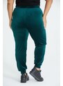 Pantaloni Chic Pantaloni Trening Verde din Catifea Groasa Marime Mare