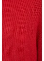 Marc O'Polo pulover de bumbac culoarea rosu, călduros, cu turtleneck