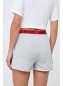 HUGO pantaloni scurți de pijama femei, culoarea gri 50490600