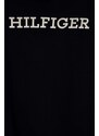 Tommy Hilfiger hanorac de bumbac pentru copii culoarea albastru marin, cu glugă, cu imprimeu