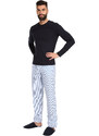 Pijamale pentru bărbați Tommy Hilfiger cu papuci multicolore în cutie cadou (UM0UM03025 0SO) M