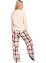 Pijamale pentru femei Tommy Hilfiger cu papuci multicolore în cutie cadou (UW0UW04853 0TA) XS
