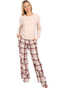 Pijamale pentru femei Tommy Hilfiger cu papuci multicolore în cutie cadou (UW0UW04853 0TA) XS