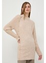 Morgan pulover din amestec de lana femei, culoarea bej, călduros