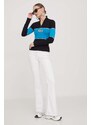 Karl Lagerfeld Jeans pulover femei, culoarea negru, cu turtleneck
