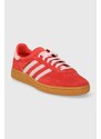 adidas Originals sneakers din piele întoarsă Handball Spezial culoarea roșu, IE5894