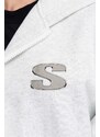 STAMPD bluză bărbați, culoarea gri, cu glugă, cu model SLA.M3106HD-OHG