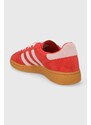 adidas Originals sneakers din piele întoarsă Handball Spezial culoarea roșu, IE5894