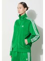 adidas Originals bluză Adicolor Classics Firebird femei, culoarea verde, cu imprimeu, IP0604